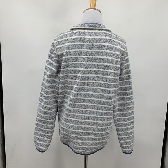 Thread+Supply Sweatshirt Womens M Medium Multi Stripe Quarter Zip Mock Fleece - Picture 5 of 11